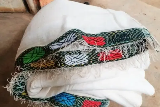 Traditional clothing produced by the Zayse Shema artisans